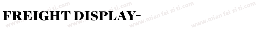 freight display字体转换